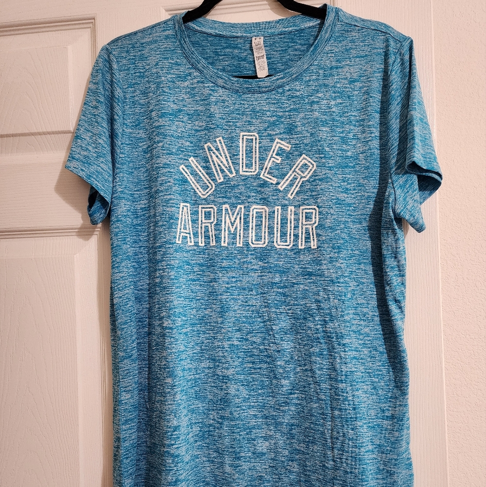 Under Armour Heathered Blue Tee